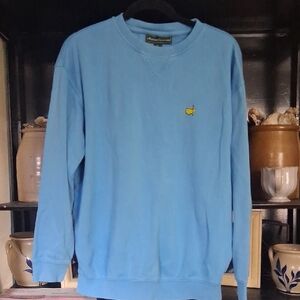 Masters Sky Blue Men's Sweatshirt with Embroidered Logo
